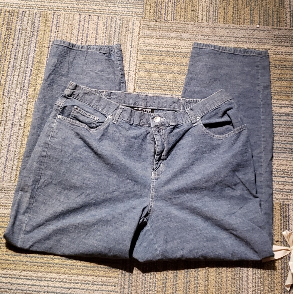 Sag Harbor Womans 5-Pocket Chambray Jeans